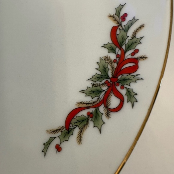 Vintage Festive Holiday, Christmas cake stand with Geese and Tree Design… - Picture 5 of 6